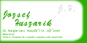 jozsef huszarik business card